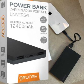 Carregador Portátil Universal 12400mAh USB Geonav - Power Bank
