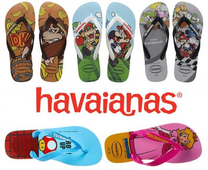 Chinelo Mario Bros, Havaianas, Criança Unissex