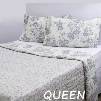 Colcha Queen Boutis Vanilla Com 2 Porta-travesseiros - Casa & Conforto