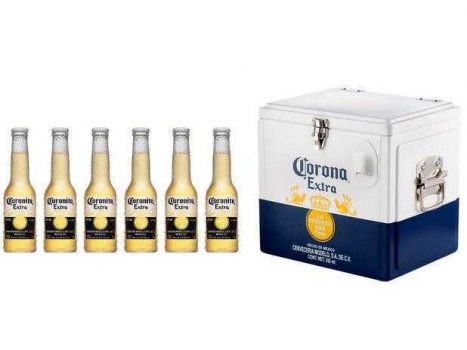 Cooler Térmico Corona + Cerveja Coronita - Extra Lager 6 Unidades 210ml