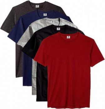 Kit com 5 Camisetas Masculina Básica Algodão Premium