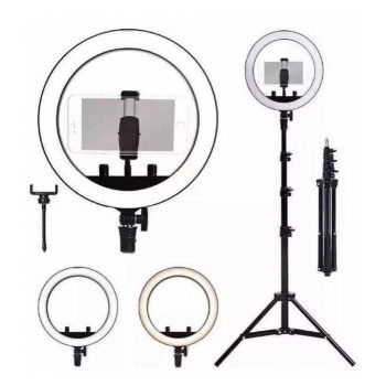 Kit Completo Ring Light 10 Polegadas Com Tripé 2,1 Metro Dimmer Youtuber Selfie Pro