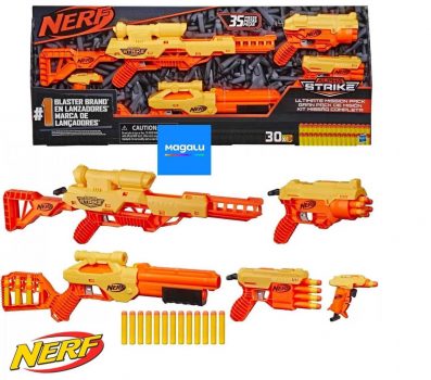 Kit Lançadores de Dardos AlphaStrike - Alpha Ultimate Mission Hasbro 35 Peças