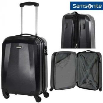 Mala de Viagem Samsonite Média 23kg Rígida - Expansiva com Giro 360º Hudson Preta