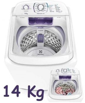 Máquina de Lavar 14 Kg Turbo Electrolux Branca com Cesto Inox e Silenciosa sem Agitador (LPR14)