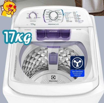 Máquina de Lavar 17 Kg Turbo Electrolux Branca com Cesto Inox e Silenciosa sem Agitador (LPR17)