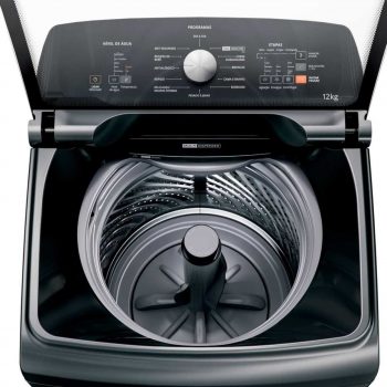 Máquina de Lavar Brastemp 12Kg titânio Água Quente com Ciclo Tira Manchas Pro e Ciclo Antibolinha - BWR12A9