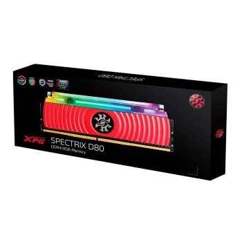 Memória XPG Spectrix D80, RGB, 8GB, 4133MHz, DDR4, CL19, Vermelho - AX4U413338G19-SR80