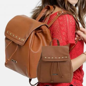 Mochila Feminina Saco Tachas Via Uno