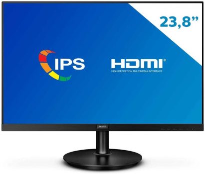 Monitor Philips 23,8" LED IPS HDMI Bordas Ultrafinas 242V8A