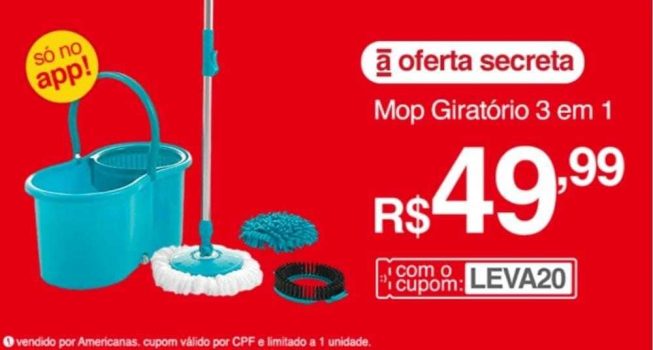 Mop Giratório 3 em 1 - Refil Microfibra + Refil Tira Pó + Refil Limpeza Pesada - Casual Home