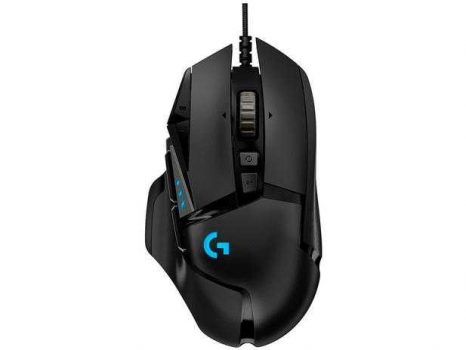 Mouse Gamer Logitech Óptico 16000dpi - 11 Botões G502 HERO