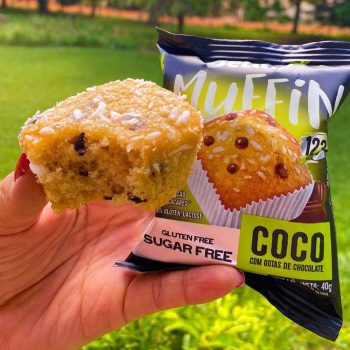 5 Un. Muffin Belive Coco com Gotas de Chocolate - Zero Açúcar – Sem glúten, sem lactose – 40g