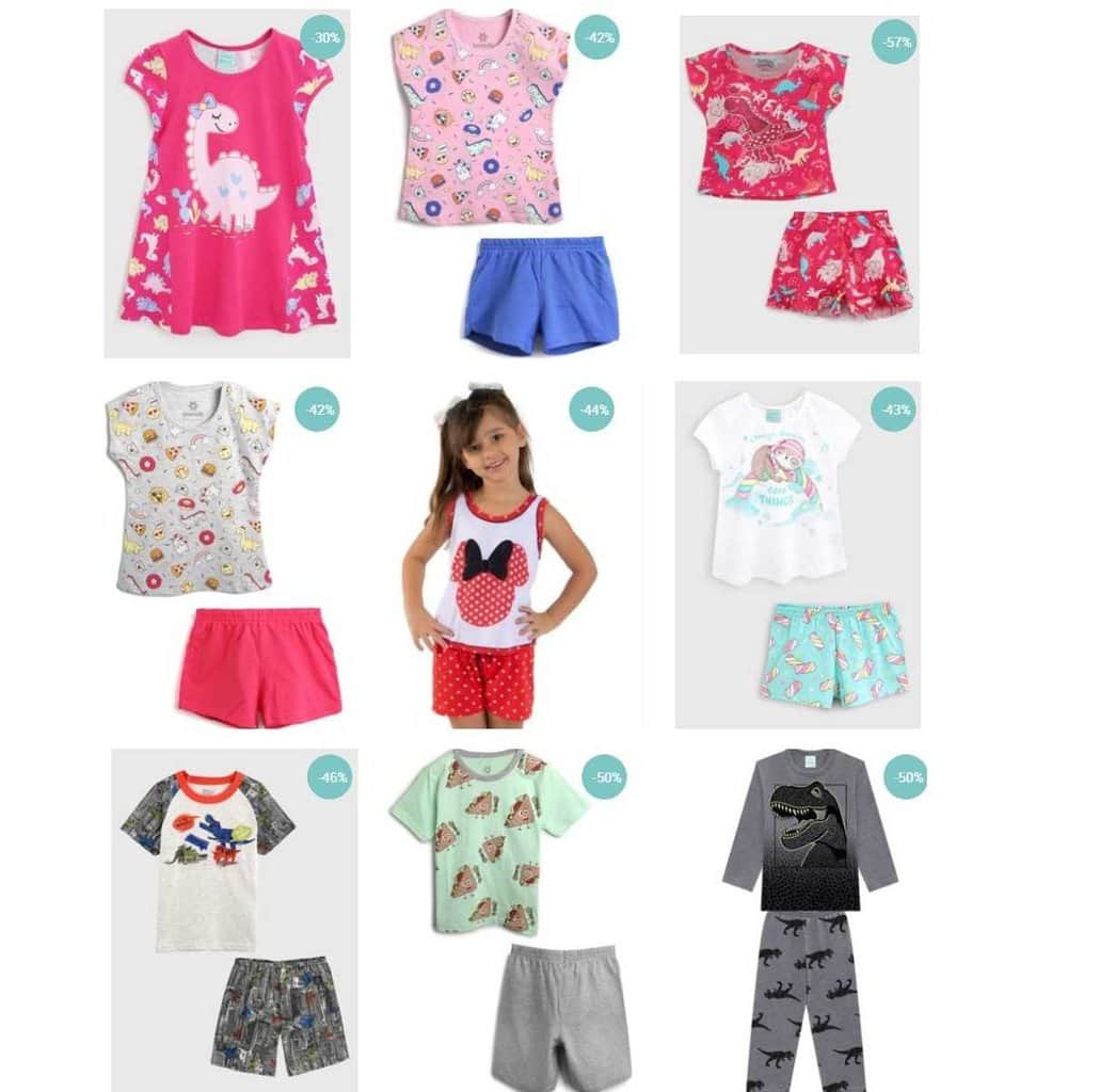Pijamas até 60% OFF – Infantil