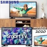 Smart TV LED 32'' Samsung Tizen HD 32T4300 2020 - WIFI, HDR para Brilho e Contraste com Plataforma Tizen 2 HDMI 1 USB - Preta