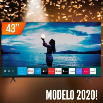 Smart TV LED 43" Ultra HD 4K Samsung 43TU7020 Crystal 2 HDMI 1 USB Bluetooth