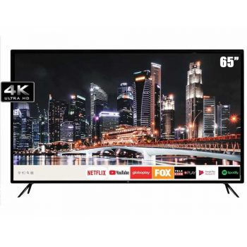 Smart TV LED 65' HQ HQSTV65NY Ultra HD 4K Netflix Youtube 3 HDMI 2 USB Wi-Fi
