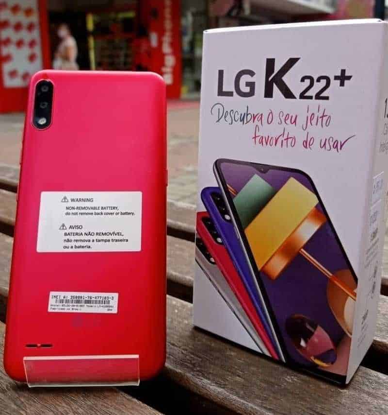 Smartphone LG K22+ Titan - Câmera Dupla (13MP + 2MP)