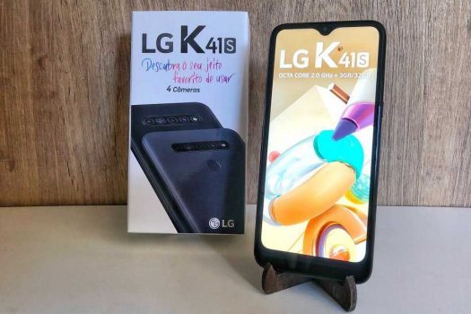 Smartphone LG K41S 32GB Titanium Tela 6.55" Câmera Quádrupla 13MP Frontal 8MP Dual Chip Android 9.0