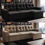 Sofá 3 Lugares Retrátil Nairóbi Suede 210 cm