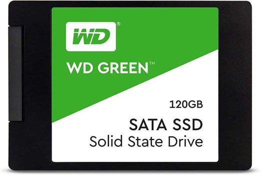 SSD Wd Green 2.5´ 120Gb SATA IIi 6Gb/S Leituras. 545Mb/S e Gravações. 430Mb/S - Wds120G2G0A
