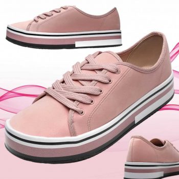 Tênis Beira Rio Sola Alta Rosa (34,5,7,38)