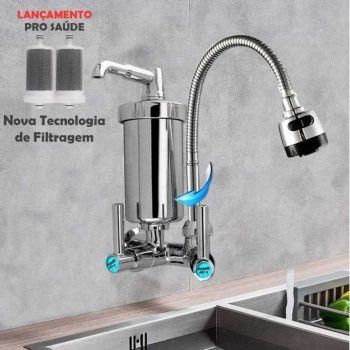 Torneira Com Filtro Gourmet Pia Cozinha De Parede Metal Inox – Metais E Cia
