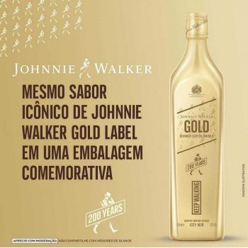 Whisky Johnnie Walker Gold Label Reserve 750ml Embalagem Comemorativa de 200 anos