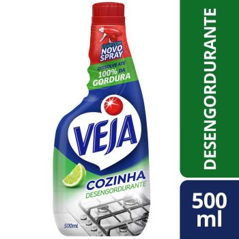 4 Un. Limpador Gold Cozinha Desengordurante Limão Refil 500 ml, Veja