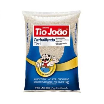 5 UNIDADES ARROZ TIO JOÃO PARBOLIZADO TIPO 1 PACOTE 1KG