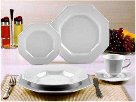 Aparelho De Jantar Chá Schmidt Porcelana Prisma 20 Peças