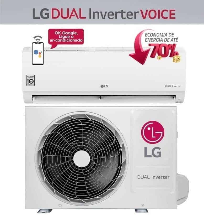 Ar Condicionado Split Hw Dual Inverter Voice Lg 9000 Btus Frio 220v Monofasico S4nq09wa51a 0947