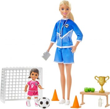Barbie Professora de Futebol, Multicolorido, GLM47, Mattel