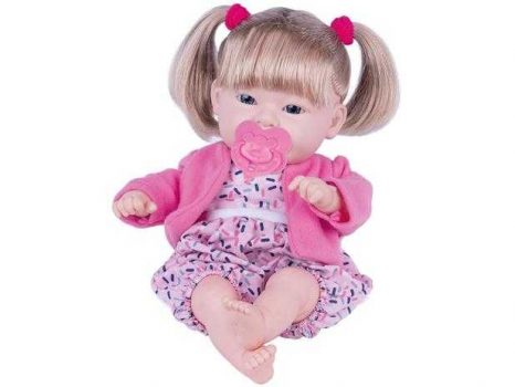 Boneca Dolls Collection Bebê Feliz com Acessórios - Super Toys