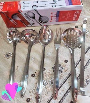 Conjunto de Utensílios de Cozinha Euro Home com Suporte IN2704 – 6 Peças