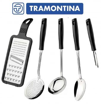 Conjunto de Utensílios Tramontina Inox Easy - 5 Peças
