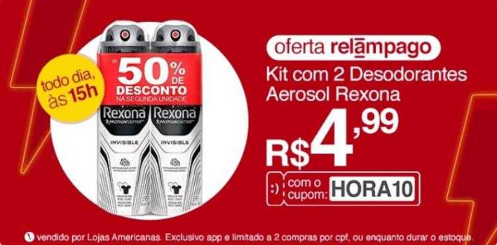 Desodorante Aerosol Rexona Invisible Men 90g 50% Off Na 2ª Unidade