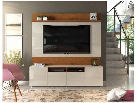 Estante Home para TV até 65” 4 Portas DJ Móveis - Quadrus