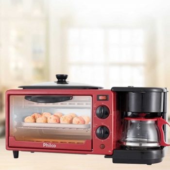 Forno Elétrico Philco Pfe09v 3 Em 1 Vermelho - 220v