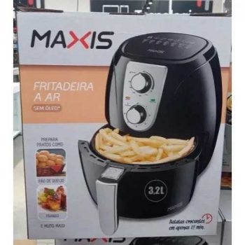 Fritadeira Elétrica sem Óleo/Air Fryer Mondial - Maxis AF-33 Preto e Prata 3,2L com Timer