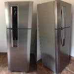 Geladeira/Refrigerador Top Freezer cor Inox 402L Electrolux  DF44S