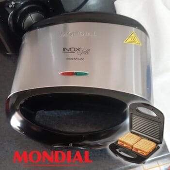 Grill e Sanduicheira Premium, Mondial, Preto/Inox, 800W, 220V - S-07