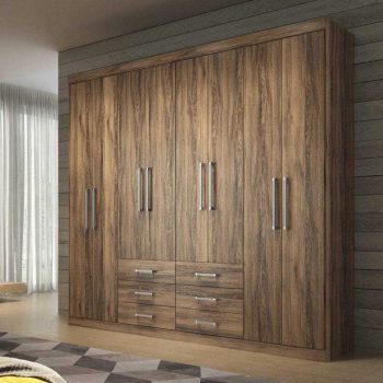Guarda-roupa Casal 8 Portas 6 Gavetas - Santos Andirá Havana Master 132311