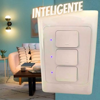 Interruptor Inteligente WiFi AGL, 03 teclas - Compatível com Alexa, Branco