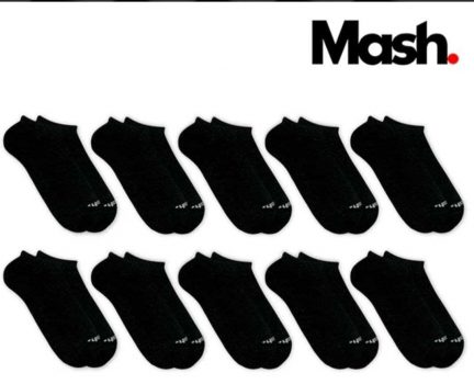 Kit 10 Pares de Meia Invisível, Mash, Masculino