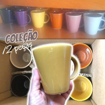 Kit com 12 canecas, Coleção Especiarias, Acervo Panelinha