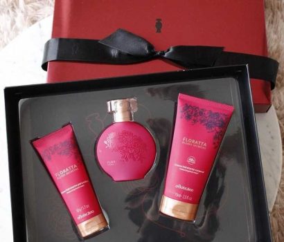 Kit Presente Floratta Flores Secretas Miniatura: Desodorante Colônia 30ml + Loção Desodorante Hidratante 75ml + Creme de Mãos 50g