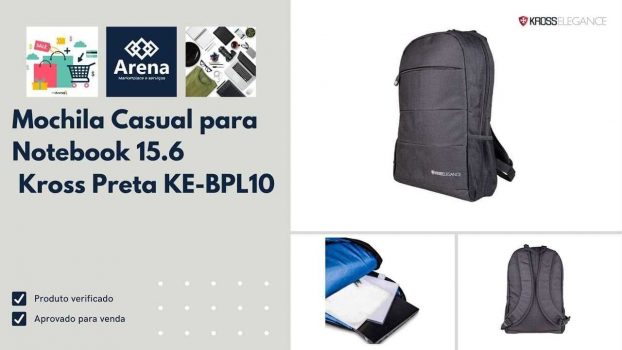 Mochila Notebook Casual Preta Ke-bpl10