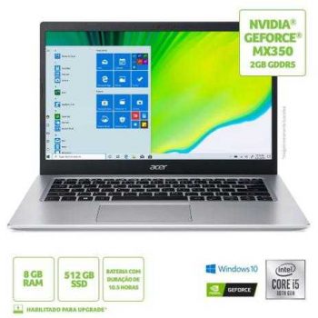 Notebook Acer Aspire 5 A514-53G-571X Intel Core I5 8GB 512GB SSD 14' Windows 10