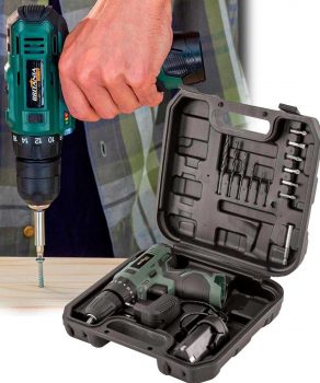 Parafusadeira/Furadeira Britânia BPF03M 3/8″ Bateria de Lítio 12V com Maleta, 6 Bits e 6 Brocas